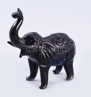 Üveg elefánt figura, 8x9 cm