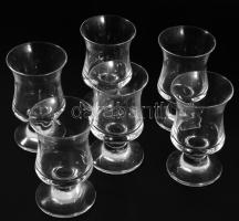 Kristály borospohár szett, 6 darab, vastag anyagú, hibátlan, m: 12,5 cm
