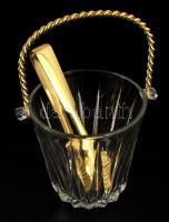 Jégvödör, jégfogóval, m: 21 cm