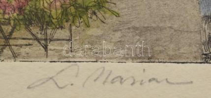 Olvashatatlan jelzéssel: A Szent István-székesegyház (németül: Stephansdom), Bécs. Színezett rézkarc...