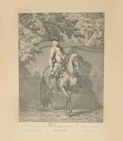 Johann Elias Ridinger (1698-1767) német metsző lovasiskolai sorozatának 4 db metszete. Metszetekről ...