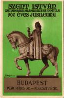 Budapest XXXIV. Nemzetközi Eucharisztikus Kongresszus. Készüljünk a Magyar Kettős Szentévre! Szent István Magyarország első királya és apostola 900 éves jubileuma. Klösz György és Fia / Nonum centenarium s Stephani Regis Hungariae / 34th International Eucharistic Congress s: Fúró Ferenc (EK)