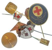 Vegyes, 10xklf külföldi "Vöröskereszt" tematikájú jelvény / kitűző tétel, közte szovjet, o...