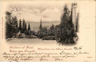 1899 Fiume, Rijeka; Trsat / Tersatto. Edgar Schmidt / mausoleum of the castle (EK)