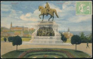 1911 Képeslap Turul 5f bérmentesítéssel Brazíliába / Postcard to Brazil "BUDAPEST" - "...