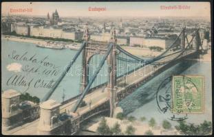 1910 TCV képeslap Turul 5f bérmentesítéssel Guadeloupe szigetére / TCV postcard to Guadeloupe