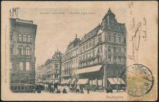 1900 TCV képeslap Turul 5f bérmentesítéssel Tunéziába, az országon belül továbbküldve / TCV postcard to Tunesia, redirected "BUDAPEST" - "TUNI(S) REGENCE DE TUNIS" - "(LA GOUL)ETTE REGENCE DE TUNIS"