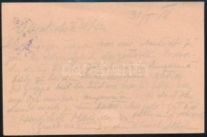 1918 Tábori posta levelezőlap Bécsbe küldve "S.M. Spitalschiff Erzh. Franz Ferdinand" , &q...