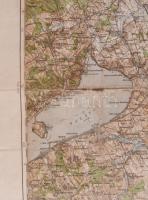 cca 1935 Székesfehérvár és környékének térképe, 1 : 200.000, M. Kir. Honvéd Térképészeti Intézet, ki...