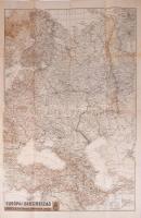 1942 Európai Oroszország térképe, 1 : 5.000.000, kiadja a M. Kir. Honvéd Térképészeti Intézet, ceruzás jelölésekkel, 93x62,5 cm