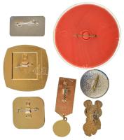 Vegyes, 7db-os szovjet 1980-as Olimpiai tematikájú jelvény tétel T:AU,XF
Mixed, 7pcs Soviet 1980�...