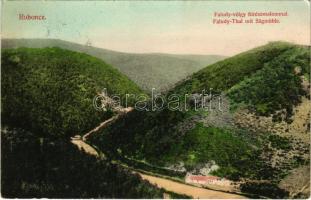 1909 Rohonc, Rechnitz; Faludy völgy fűrészmalommal. Stelczer Adolf kiadása / Faludy Thal mit Sägmühle / valley with sawmill (EK)