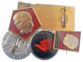 Vegyes, 7db-os szovjet jelvény tétel, közte Vosztok 1, Vosztok 2 jelvények, Lenin, Sztálin jelvények...