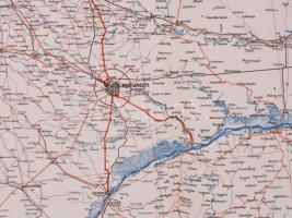 1944 Észak-Erdély, Románia és Ukrajna egy részének térképe, "Csak szolgálati használatra!"...