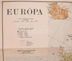 cca 1944 Európa térképe, Bp., Kókai Lajos kiadása (Hornyánszky Viktor-ny.), kissé foltos, 82x103 cm