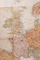 cca 1944 Európa térképe, Bp., Kókai Lajos kiadása (Hornyánszky Viktor-ny.), kissé foltos, 82x103 cm