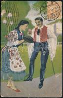 1912 Képeslap 2 x Turul 3f bérmentesítéssel Kubába, érkezési bélyegzéssel / Postcard with 2 x 3f franking to Cuba "BUDAPEST" - "HABANA CUBA"