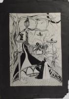 Olvashatatlan jelzéssel: Mesevilág, 1989. Tus, papír. Paszpartu széle sérült. 51,5×36 cm