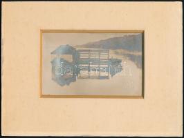 cca 1930 Dunai hajómalom, Eilingsfeld János (1877-1967) hajóskapitány szárazbélyegzővel jelzett felvétele, paszpartuban, látható méret: 8,5x13 cm / ship mill