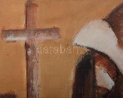 Jelzés nélkül: Liszt requiem. Olaj, papír. Papírra kasírozva. 59,5×42 cm