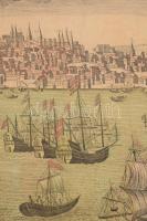 [Lisszabon látképe a nagy földrengés előtt]. Lisboa. Színezett rézmetszet, a nevezetes épületek megj...