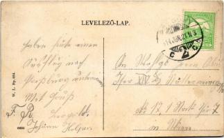 1914 Pozsony, Pressburg, Bratislava; Kossuth Lajos tér (sétatér), vár, Kozics üzlete. W. L. Bp. 654....