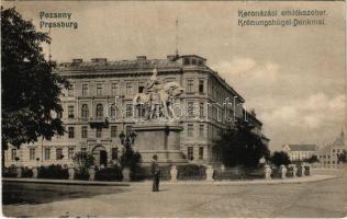 1908 Pozsony, Pressburg, Bratislava; Koronázási emlékmű (Mária Terézia szobor) / Krönungshügel Denkmal / coronation monument (EK)