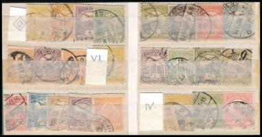 1900 47 db Turul bélyeg: csillag és számvízjelek, klf vízjelállások (63.000) / different watermark positions, number and stars in the watermarks