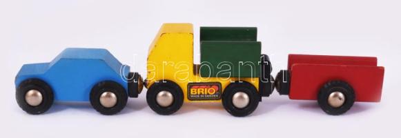 Brio Sweden 3 részes fa játékautó szett, h: 20 cm
