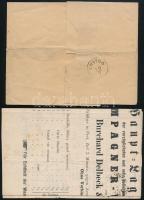 1871-1872 Sürgős levél és nyomtatvány Réznyomat bérmentesítéssel / Cover + Printed matter