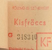 cca 1970 Kisfröccs, kocsmai tömbök, sorszámozottak, 100 db-osak