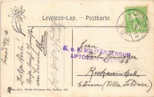 1915 Tátra, Magas-Tátra, Vysoké Tatry; Késmárki mészárszékek és az elülső réztárnák a Kopa hágó felü...