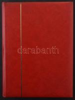 30 lapos, A/4-es berakó piros borítóval, használt állapotban, foltos lapszélekkel