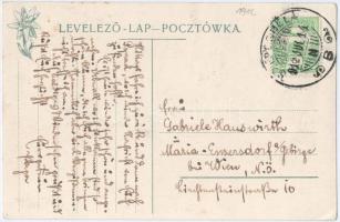 Tátra, Tatry; Dunajeci hajózás, kilátás a Sólyomkőre, tutaj. Feitzinger Ede No. 358. 1908/18. / Prze...