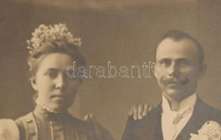 ca 1900 A gróf báró Üchtritz-Amádé család kastélyának parádés kocsisának Gebe Jánosnak esküvői fotój...