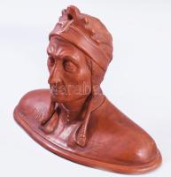 Dante Alighieri terrakotta mellszobra. cca 1905 UT jelzéssel. A munka feltehetően az L. Galli &a...