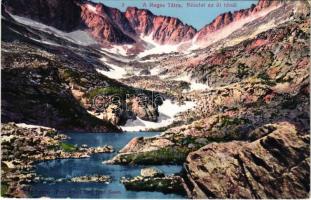 1912 Tátra, Magas-Tátra, Vysoké Tatry; részlet az Öt tónál. Paul Bender (Zürich) kiadása / Partie be...