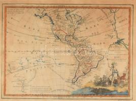 [Amerika és Újzéland térképe. ] 1825 L'America secondo le ultime osservazioni divisa ne' s...