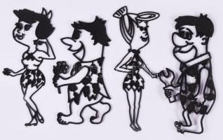 4 darab Frédi és Béni műanyag figura, m: 22 cm