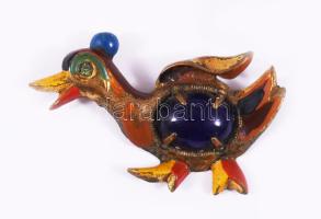 2 darab régi bross, kő berakással, h: 4 cm alatt