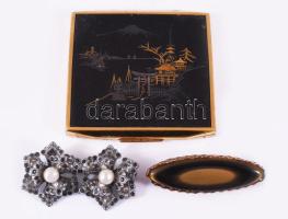 2 darab régi bross és egy pudrié