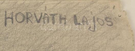 Horváth Lajos jelzéssel: Koponya. Ceruza, papír. 50×35,5 cm