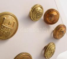 ca 1930 12 db katonai zubbony gomb