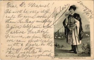 1898 Magyar paraszt. Rigler J. E. r.-t. 3031. / Ungarischer Bauer / Hungarian folklore, peasant. litho (EK)