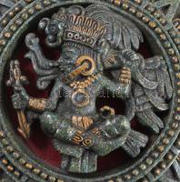 Mocnicu észak-perui istenség szobor,. műgyanta fali dísz d: 25 cm