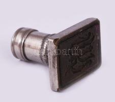 Monogramos pecsételő, ezüstözött réz