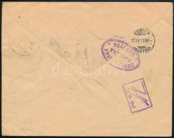 1915 Ajánlott levél Zürichbe / Registered cover to Zürich