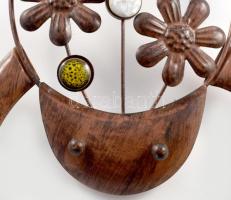 Fémlemez béka dísz, 36x25 cm