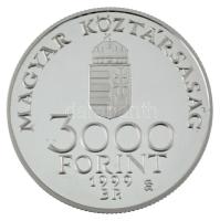1999. 3000Ft Ag "Integráció az EU-ba - EURO III" kapszulában, tanúsítvánnyal, tokban T:PP kis folt Adamo EM159