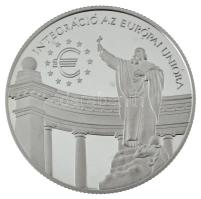 1999. 3000Ft Ag "Integráció az EU-ba - EURO III" kapszulában, tanúsítvánnyal, tokban T:PP ...